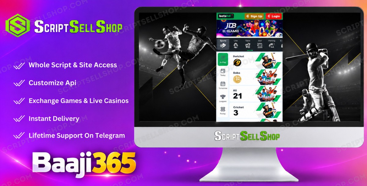 Baaji365 Exchange Betting Site Script Source Code — Betting Site Script — Script Sell Shop Ltd