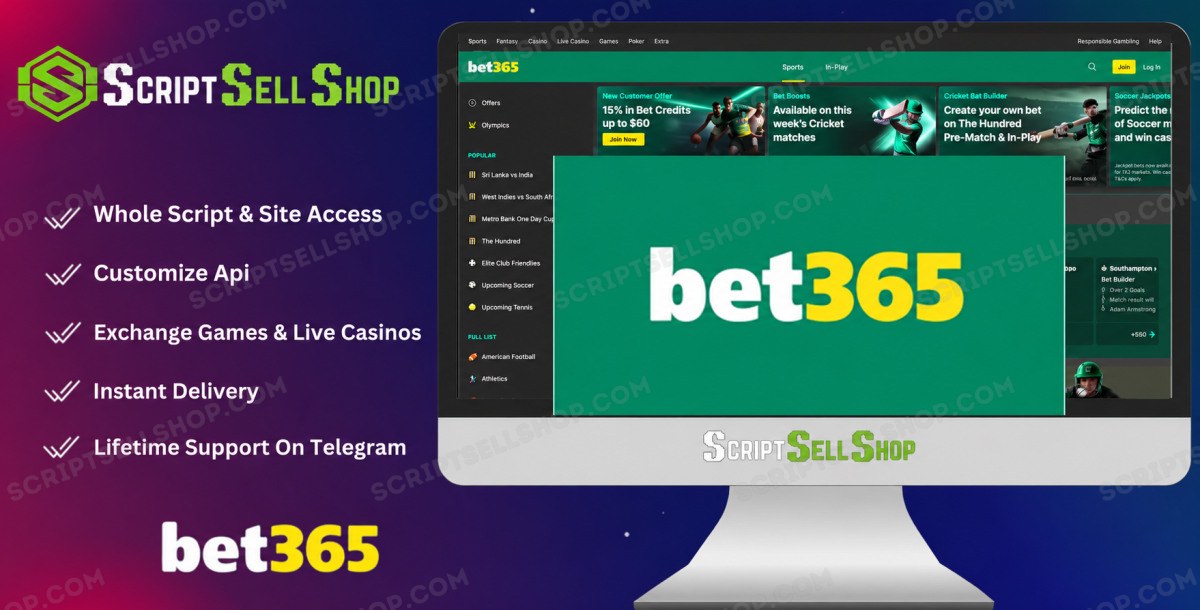 Bet365 Betting Site Script Source Code — Betting Site Script — Script Sell Shop Ltd